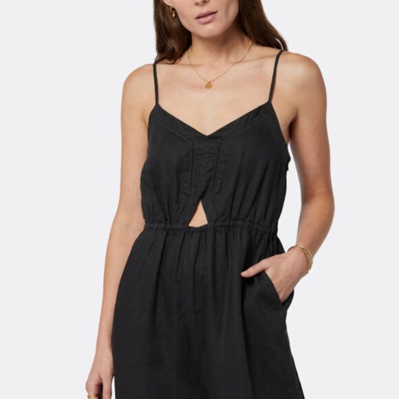 Joie Maisie strappy linen jumpsuit in caviar SZ 4 - Picture 3 of 8